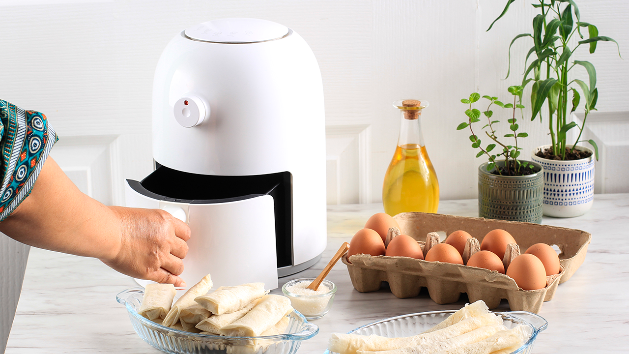 air-fryer-blanc-ouvrir-panier